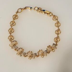 18K Rose Gold Plated Butterfly Bracelet with Crystal CZ Accents – NWOT